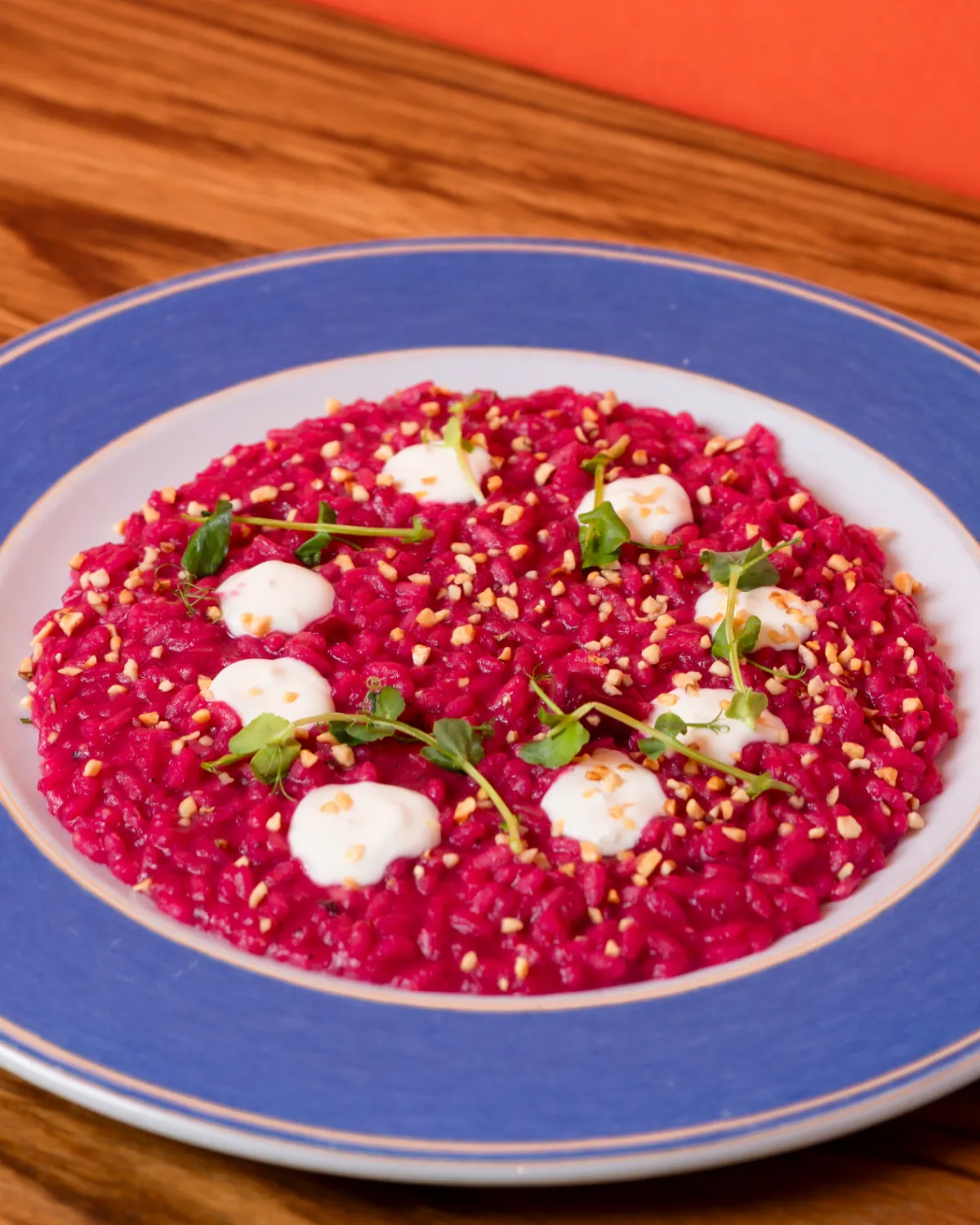 Risotto alla barbabietola ristorante pizzeria tre merate